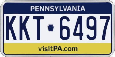 PA license plate KKT6497