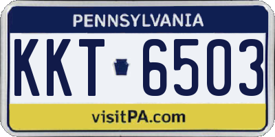PA license plate KKT6503