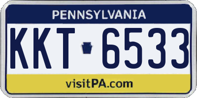 PA license plate KKT6533
