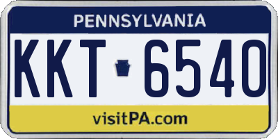 PA license plate KKT6540