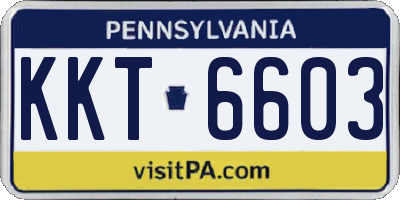 PA license plate KKT6603