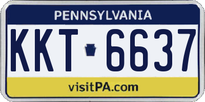 PA license plate KKT6637