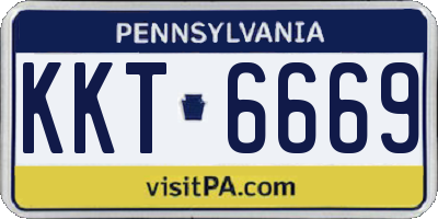 PA license plate KKT6669