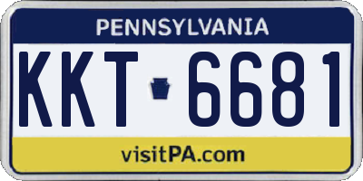 PA license plate KKT6681
