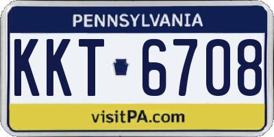 PA license plate KKT6708