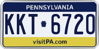 PA license plate KKT6720