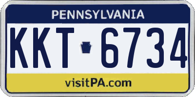PA license plate KKT6734