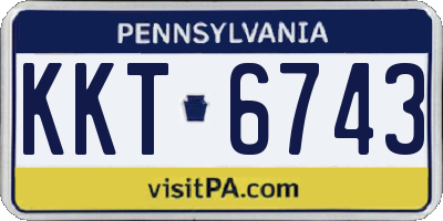 PA license plate KKT6743