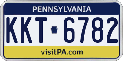 PA license plate KKT6782