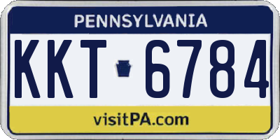 PA license plate KKT6784