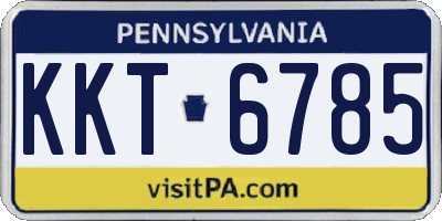 PA license plate KKT6785