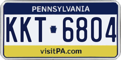 PA license plate KKT6804