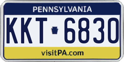 PA license plate KKT6830