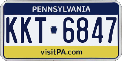 PA license plate KKT6847