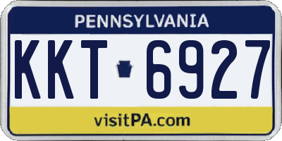 PA license plate KKT6927