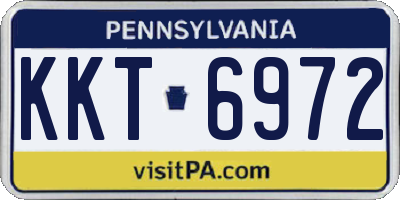 PA license plate KKT6972