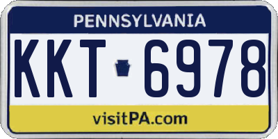 PA license plate KKT6978