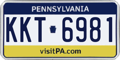 PA license plate KKT6981