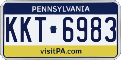 PA license plate KKT6983