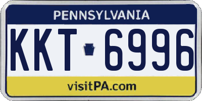 PA license plate KKT6996
