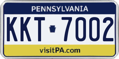 PA license plate KKT7002