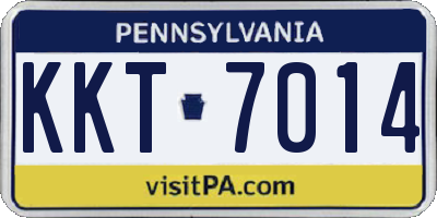 PA license plate KKT7014