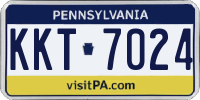 PA license plate KKT7024