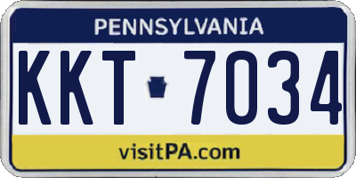 PA license plate KKT7034