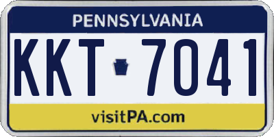 PA license plate KKT7041