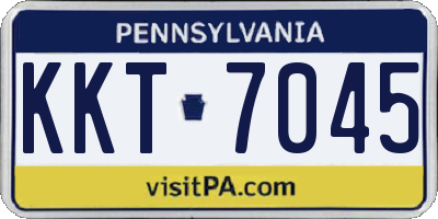 PA license plate KKT7045