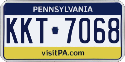 PA license plate KKT7068