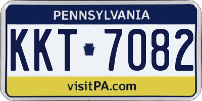PA license plate KKT7082