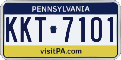 PA license plate KKT7101