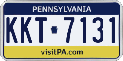 PA license plate KKT7131