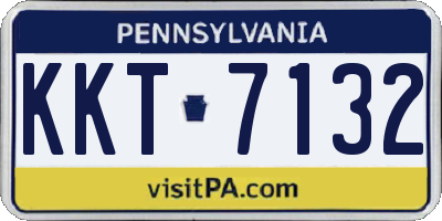 PA license plate KKT7132