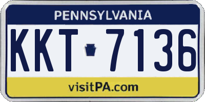 PA license plate KKT7136