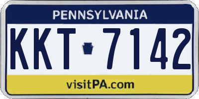 PA license plate KKT7142