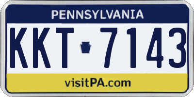 PA license plate KKT7143
