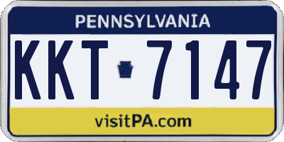 PA license plate KKT7147