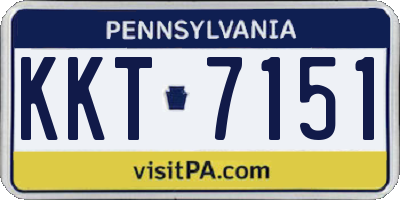 PA license plate KKT7151