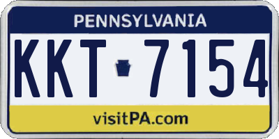 PA license plate KKT7154