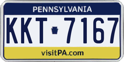 PA license plate KKT7167