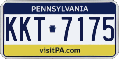 PA license plate KKT7175