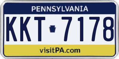 PA license plate KKT7178