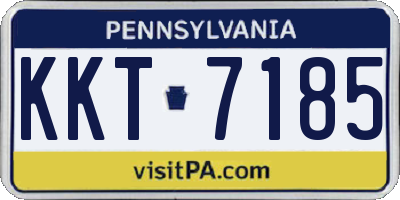 PA license plate KKT7185