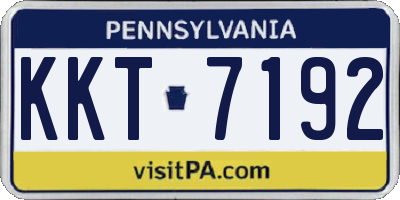 PA license plate KKT7192