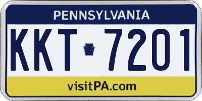 PA license plate KKT7201