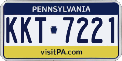 PA license plate KKT7221