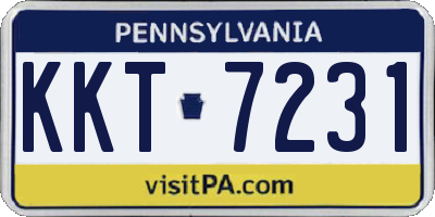 PA license plate KKT7231