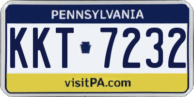 PA license plate KKT7232